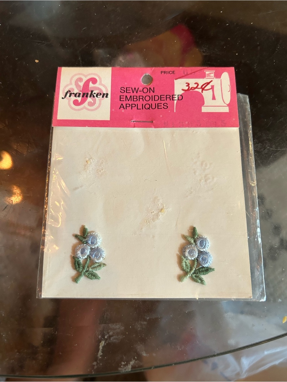 vintage Franken brand floral sew-on embroidered appliques